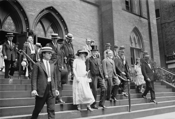 Framed Print : President Calvin Coolidge and First Lady Grace Coolidge leaving church on Aug. 5, 1923. It was the first Sunday after the death of President Warren Harding three days earlier Framed Print : President Calvin Coolidge and First Lady Grace Coolidge leaving church on Aug. 5, 1923. It was the first Sunday after the death of President Warren Harding three days earlier