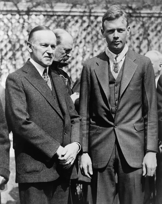 Framed Print : President Calvin Coolidge with Medal of Honor recipient, Charles Lindbergh Framed Print : President Calvin Coolidge with Medal of Honor recipient, Charles Lindbergh