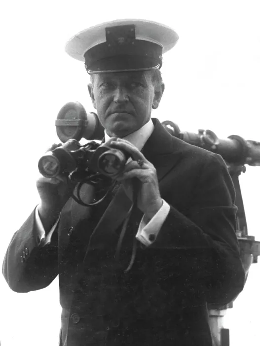 Framed Print : PRESIDENT CALVIN COOLIDGE, in yachting outfit, c. 1925. Courtesy: CSU Archives / Everett Collection Framed Print : PRESIDENT CALVIN COOLIDGE, in yachting outfit, c. 1925. Courtesy: CSU Archives / Everett Collection