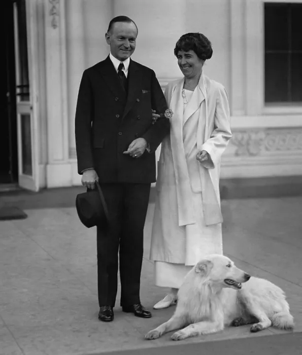 Framed Print : President Calvin and Grace Coolidge acknowledge greetings from crowd on Nov. 5, 1924 Framed Print : President Calvin and Grace Coolidge acknowledge greetings from crowd on Nov. 5, 1924