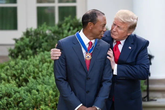 Framed Print : President Donald J. Trump presents the Presidential Medal of Freedom to golf champion Tiger Woods, May 6, 2019 (BSLOC_2019_5_164) Framed Print : President Donald J. Trump presents the Presidential Medal of Freedom to golf champion Tiger Woods, May 6, 2019 (BSLOC_2019_5_164)