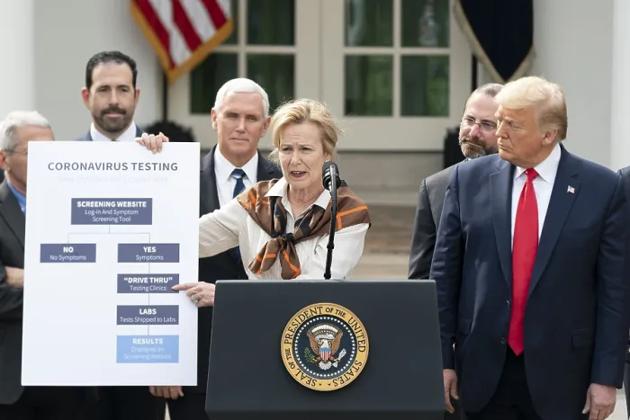 Framed Print : President Donald Trump announced a national emergency in response to the Covid-19 pandemic