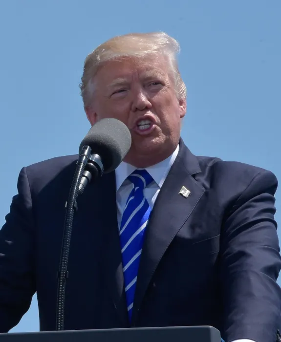 Framed Print : President Donald Trump delivering the commencement address to US Coast Guard cadets. New London, Connecticut, May 17, 2017 (BSLOC_2017_19_11) Framed Print : President Donald Trump delivering the commencement address to US Coast Guard cadets. New London, Connecticut, May 17, 2017 (BSLOC_2017_19_11)
