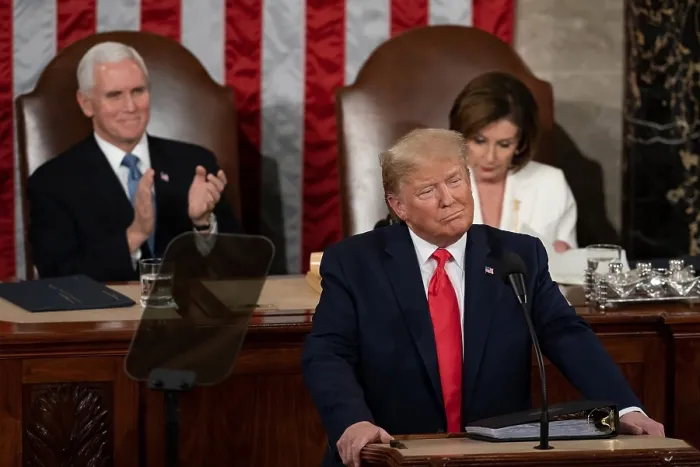 Framed Print : President Donald Trump delivers the State of the Union address, Feb. 4, 2020 Framed Print : President Donald Trump delivers the State of the Union address, Feb. 4, 2020
