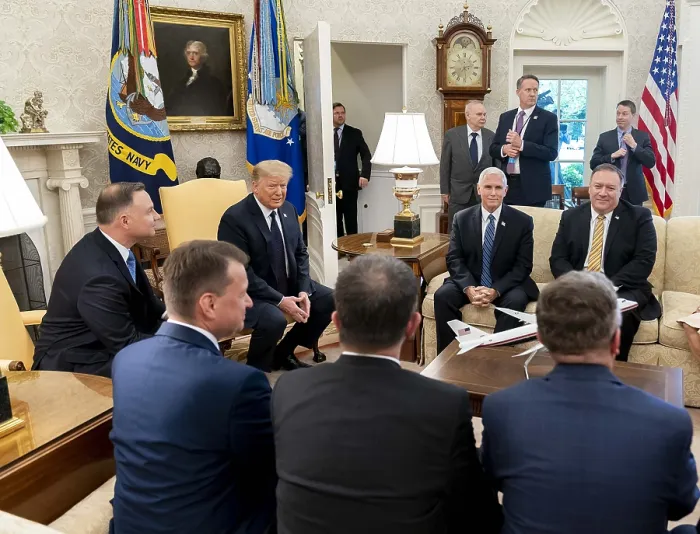 Framed Print : President Donald Trump meets with Polish President Andrzej Duda in the Oval Office, June 24, 2020