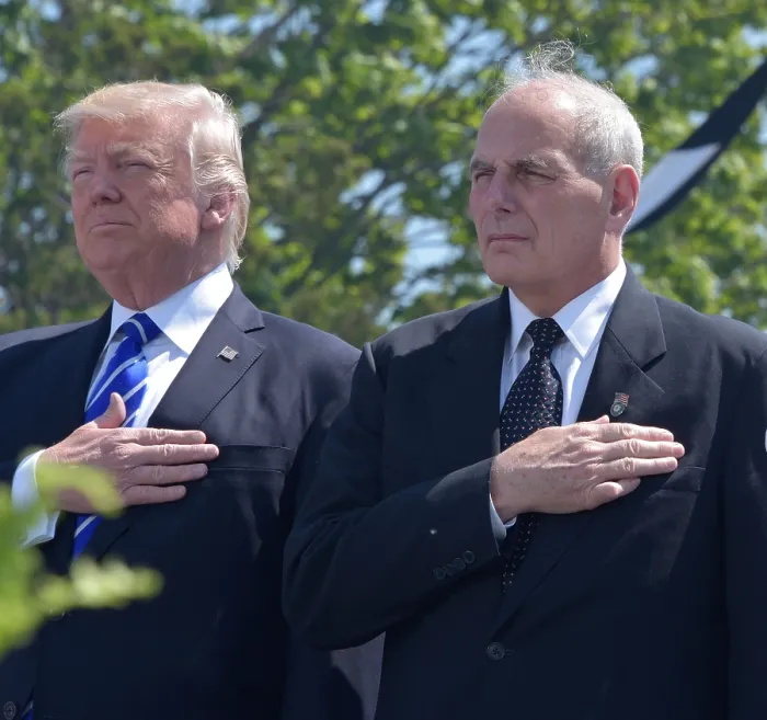 Framed Print : President Donald Trump and Secretary of Homeland Security John Kelly, May 17, 2017