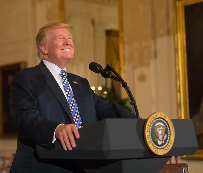 Framed Print : President Donald Trump speaks at the White House Made in America Showcase, July 17, 2017 (BSLOC_2017_19_10)