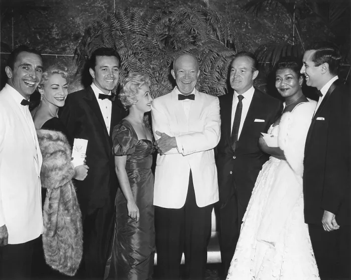 Framed Print : President Eisenhower with celebrities at the White House News Photographers Association Dinner. May 7, 1956, at the Sheraton Park Hotel Framed Print : President Eisenhower with celebrities at the White House News Photographers Association Dinner. May 7, 1956, at the Sheraton Park Hotel