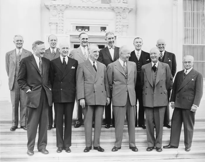 Framed Print : President Eisenhower with nine Supreme Court justices shortly after his inauguration Framed Print : President Eisenhower with nine Supreme Court justices shortly after his inauguration
