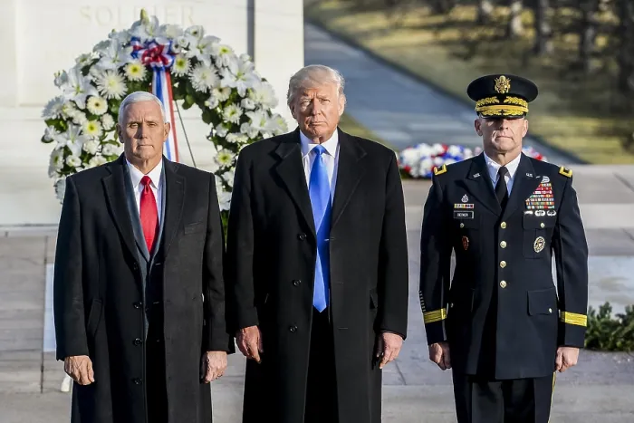Framed Print : President-elect Donald Trump, VP-elect Michael Pence, and Army Maj. Gen. Bradley Becker. On Jan Framed Print : President-elect Donald Trump, VP-elect Michael Pence, and Army Maj. Gen. Bradley Becker. On Jan