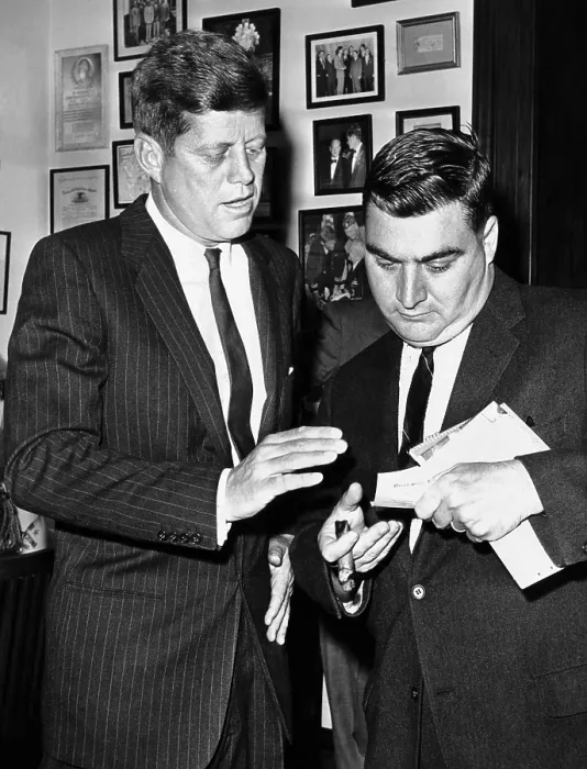 Framed Print : President-elect John Kennedy confers with press secretary Pierre Salinger in his Senate office. Dec. 1, 1960. (CSU_ALPHA_954) CSU Archives / Everett Collection