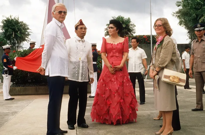 Framed Print : President Ferdinand and Imelda Marcos with U.S. Ambassador to the Philippines Stephen W Framed Print : President Ferdinand and Imelda Marcos with U.S. Ambassador to the Philippines Stephen W