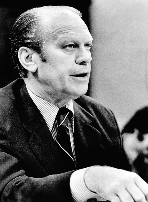 Framed Print : President Ford defends his full and unconditional pardon of Richard Nixon
