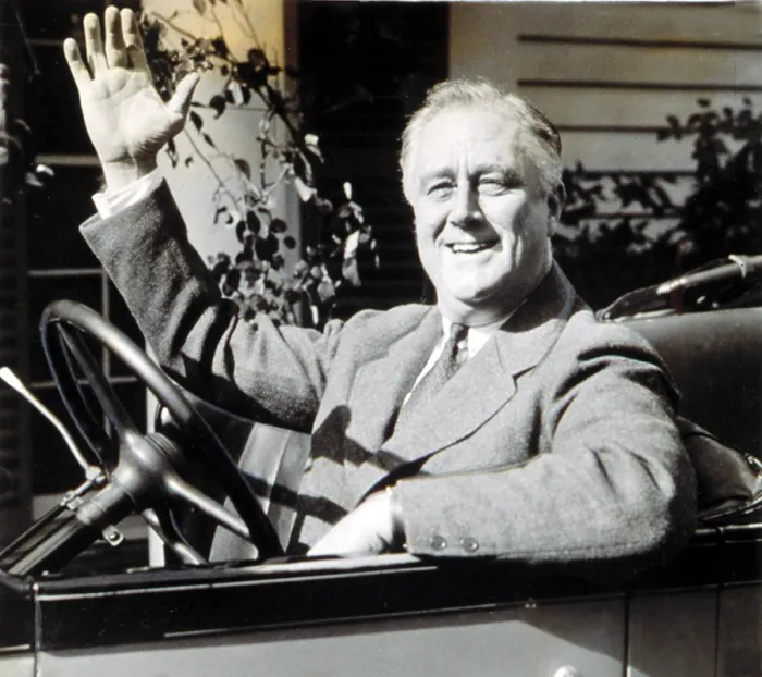 Framed Print : President Franklin Delano Roosevelt in Warm Springs, GA, 1935.. Courtesy: CSU Archives  /  Everett Collection