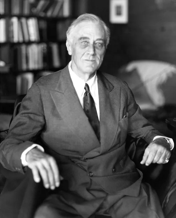 Framed Print : President Franklin Roosevelt the day before he died. The photo was taken at Warm Springs Georgia where FDR was relaxing with friends including former love Lucy Mercer
