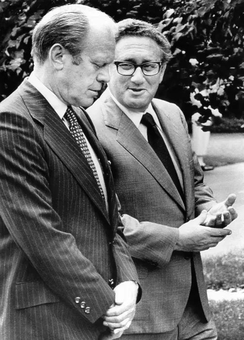 Framed Print : President Gerald Ford listens to Secretary of State Henry Kissinger. Aug. 16, 1974. (CSU_ALPHA_367) CSU Archives / Everett Collection Framed Print : President Gerald Ford listens to Secretary of State Henry Kissinger. Aug. 16, 1974. (CSU_ALPHA_367) CSU Archives / Everett Collection
