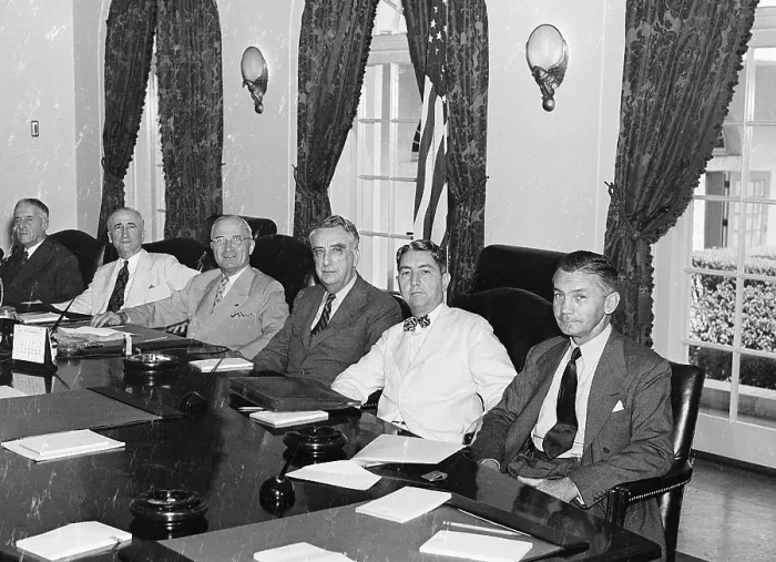 Framed Print : President Harry S. Truman with his cabinet