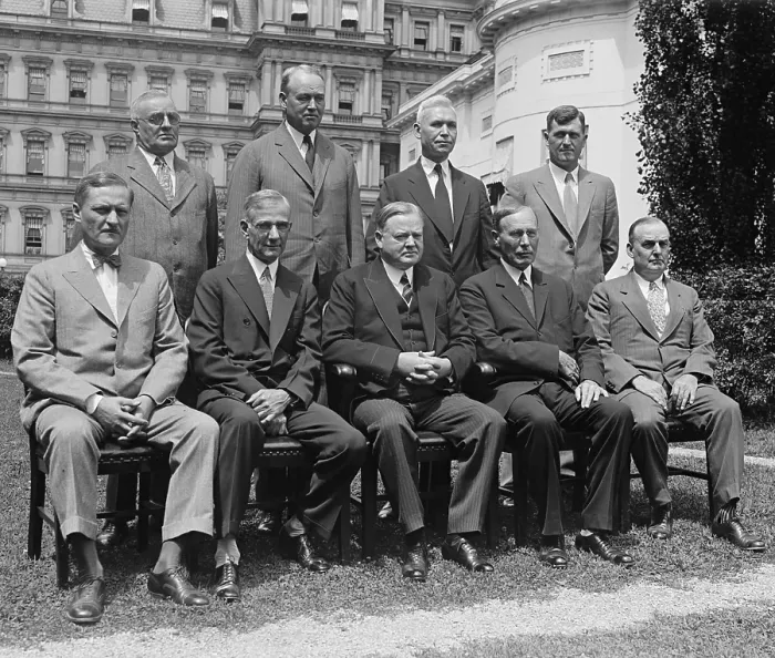 Framed Print : President Herbert Hoover (seated, center) with the Federal Farm Board, July 12, 1929