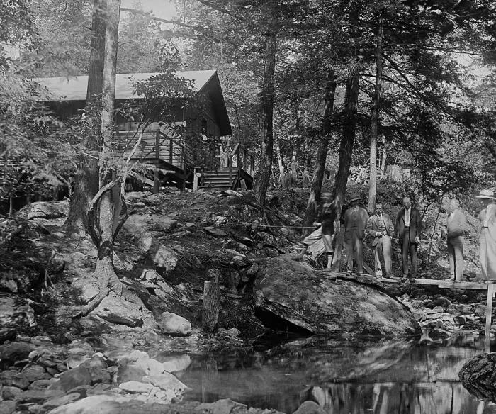 Framed Print : President Herbert Hoover's camp on the Rapidan River, August 17, 1929
