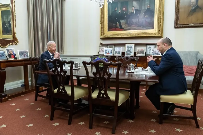 Framed Print : President Joe Biden has coffee with Israeli Prime Minister Naftali Bennett, Aug. 27, 2021. Biden reaffirmed the United States and Israel partnership Framed Print : President Joe Biden has coffee with Israeli Prime Minister Naftali Bennett, Aug. 27, 2021. Biden reaffirmed the United States and Israel partnership