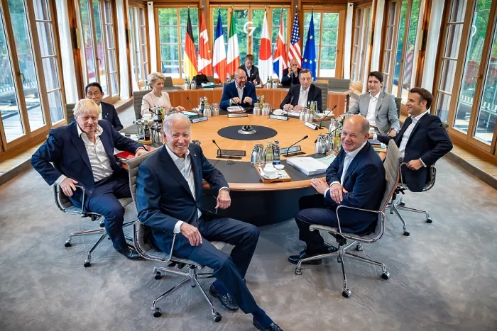 Framed Print : President Joe Biden joins a working session with G7 leaders on expanding of secure information and communications technology infrastructure to power economic growth Framed Print : President Joe Biden joins a working session with G7 leaders on expanding of secure information and communications technology infrastructure to power economic growth