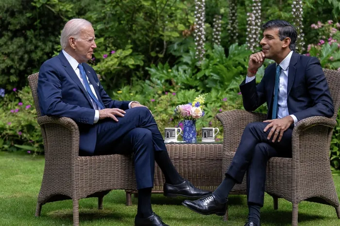 Framed Print : President Joe Biden meets with Rishi Sunak, Prime Minister of the United Kingdom of Great Britain and Northern Ireland, in the garden of 10 Downing Street, July 10, 2023 Framed Print : President Joe Biden meets with Rishi Sunak, Prime Minister of the United Kingdom of Great Britain and Northern Ireland, in the garden of 10 Downing Street, July 10, 2023
