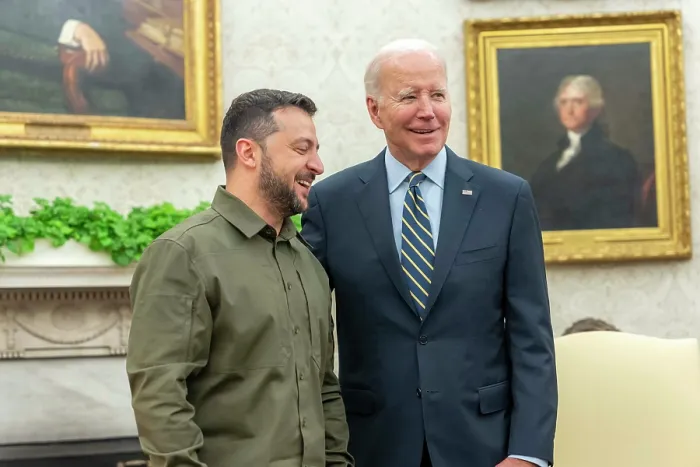 Framed Print : President Joe Biden meets with Ukrainian President Volodymyr Zelensky, Sept. 21, 2023, in the Oval Office. (BSLOC_2023_8_64) Framed Print : President Joe Biden meets with Ukrainian President Volodymyr Zelensky, Sept. 21, 2023, in the Oval Office. (BSLOC_2023_8_64)