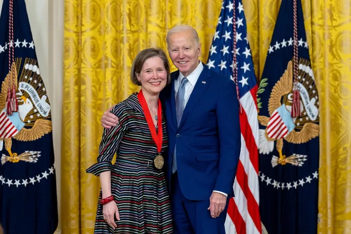 Framed Print : President Joe Biden presents the 2021 National Humanities Medal to literary novelist Ann Patchett, March 21, 2023 (BSLOC_2023_6_81)