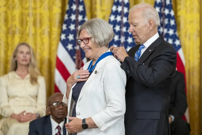 Framed Print : President Joe Biden presents the Medal of Freedom to Sister Simone Campbell, July 7, 2022