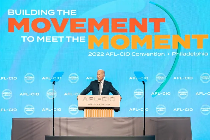 Framed Print : President Joe Biden speaks at the American Federation of Labor and Congress of Industrial Organizations (AFL-CIO) Convention, June 14, 2022