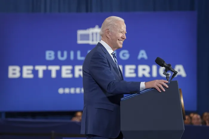 Framed Print : President Joe Biden speaks on his Building a Better America program and his bipartisan innovation and competition bill, the America Competes Act