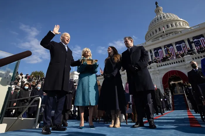 Framed Print : President Joe Biden takes the oath of office as President of the United States, Jan. 20, 2021 Framed Print : President Joe Biden takes the oath of office as President of the United States, Jan. 20, 2021