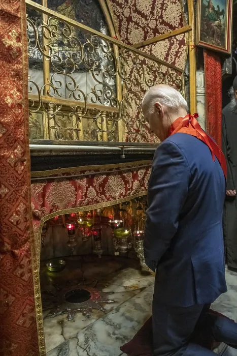 Framed Print : President Joe Biden visits the Greek Orthodox Altar with Patriarch Theophilos III, July 15, 2022, at the Church of the Nativity in Bethlehem Framed Print : President Joe Biden visits the Greek Orthodox Altar with Patriarch Theophilos III, July 15, 2022, at the Church of the Nativity in Bethlehem
