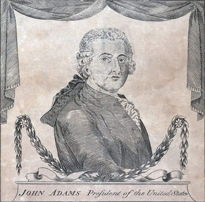 Framed Print : President John Adams, engraving by Amos Doolittle, August 14, 1799 Framed Print : President John Adams, engraving by Amos Doolittle, August 14, 1799