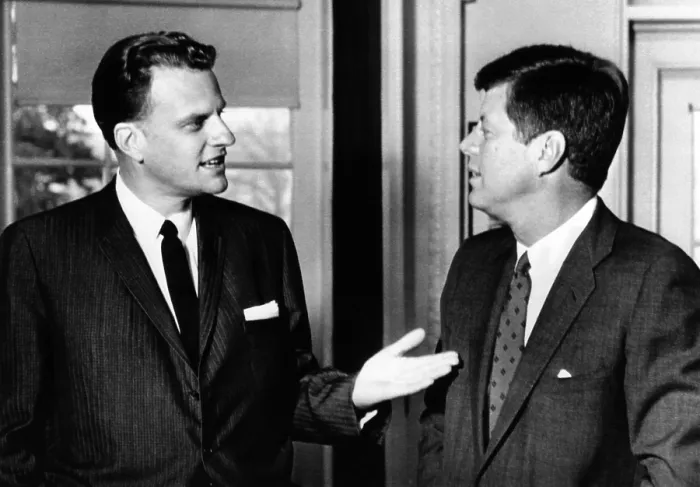 Framed Print : President John Kennedy with Baptist Evangelist Billy Graham at the White House. Dec. 12, 1961. (CSU_ALPHA_792) CSU Archives / Everett Collection Framed Print : President John Kennedy with Baptist Evangelist Billy Graham at the White House. Dec. 12, 1961. (CSU_ALPHA_792) CSU Archives / Everett Collection