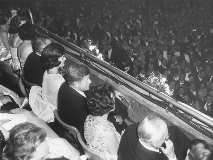 Framed Print : President John Kennedy and party seated in the National Guard Armory Inaugural Ball. Party includes: Lady Bird Johnson; Vice President Lyndon B Framed Print : President John Kennedy and party seated in the National Guard Armory Inaugural Ball. Party includes: Lady Bird Johnson; Vice President Lyndon B