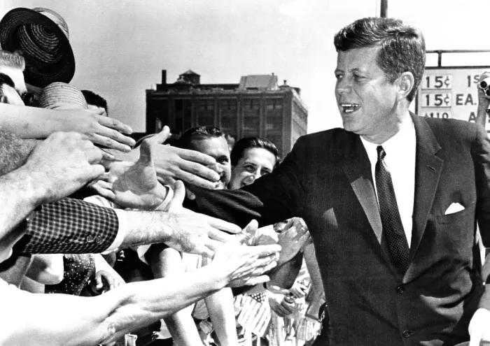 Framed Print : President John Kennedy shakes hands as he arrives to give a speech at Independence Hall. July 4, 1962. (CSU_ALPHA_948) CSU Archives / Everett Collection Framed Print : President John Kennedy shakes hands as he arrives to give a speech at Independence Hall. July 4, 1962. (CSU_ALPHA_948) CSU Archives / Everett Collection