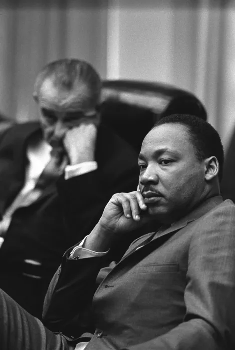 Framed Print : President Lyndon Johnson and Martin Luther King Jr. in the Cabinet Room White House. March 18 1966 Framed Print : President Lyndon Johnson and Martin Luther King Jr. in the Cabinet Room White House. March 18 1966