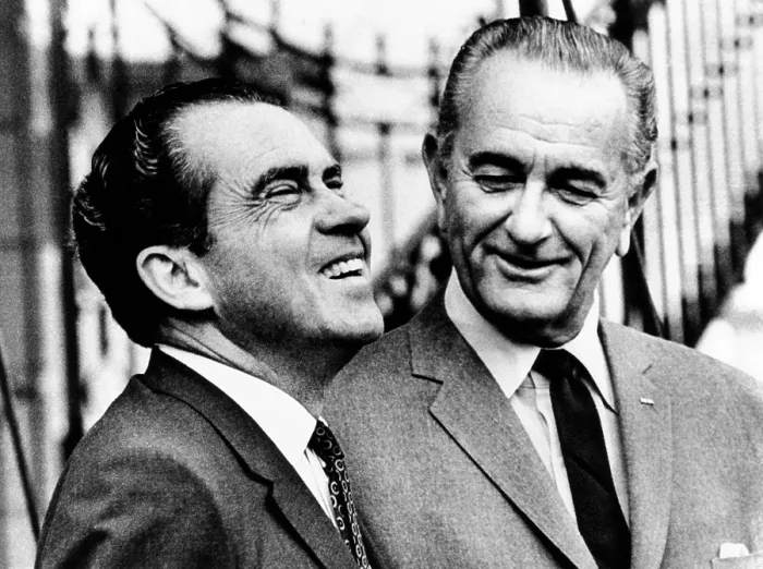 Framed Print : President Lyndon Johnson with his successor, President-elect Richard Nixon. Nov. 11, 1968. (CSU_ALPHA_627) CSU Archives / Everett Collection