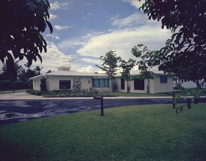 Framed Print : President Nixon's home in Key Biscayne Florida. Ca. 1969-74 Framed Print : President Nixon's home in Key Biscayne Florida. Ca. 1969-74