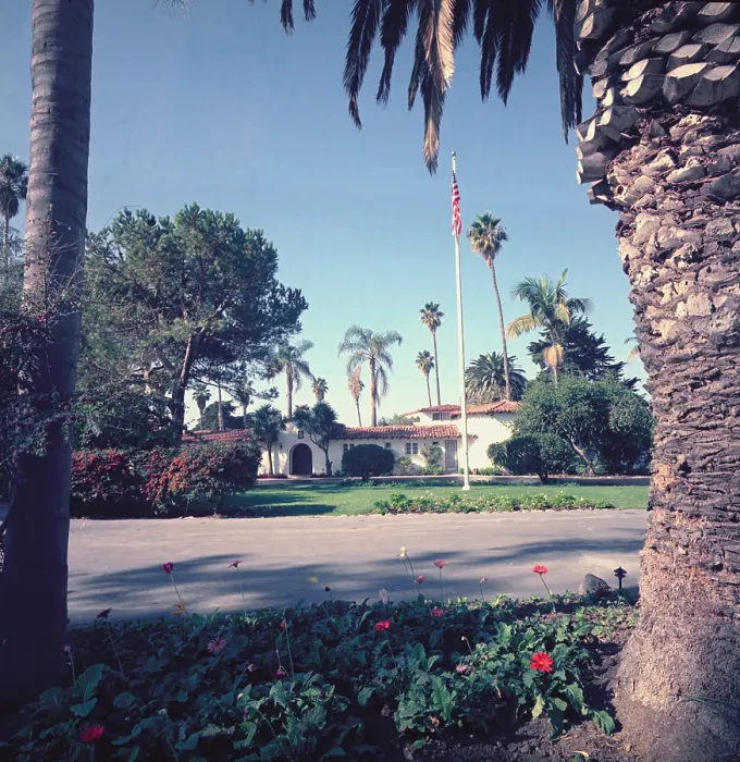 Framed Print : President Nixon's home in San Clemente California. Ca. 1969-74