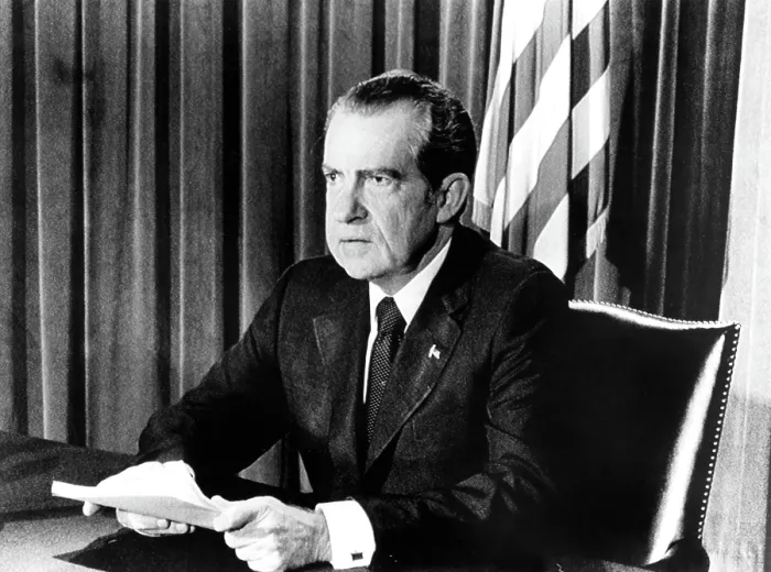 Framed Print : President Richard Nixon announcing his resignation, 08 / 08 / 74. Courtesy: CSU Archives  /  Everett Collection