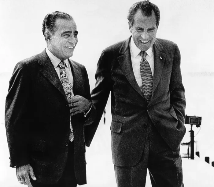 Framed Print : President Richard Nixon and his friend Charles Bebe Rebozo (left). Key Biscayne, Florida. May 4, 1973. (CSU_ALPHA_452) CSU Archives / Everett Collection