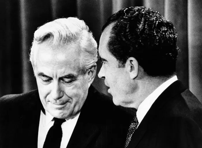 Framed Print : President Richard Nixon speaks with Warren Burger, after nominating him to be Chief Justice of the United States. May 21, 1969. (CSU_ALPHA_516) CSU Archives / Everett Collection