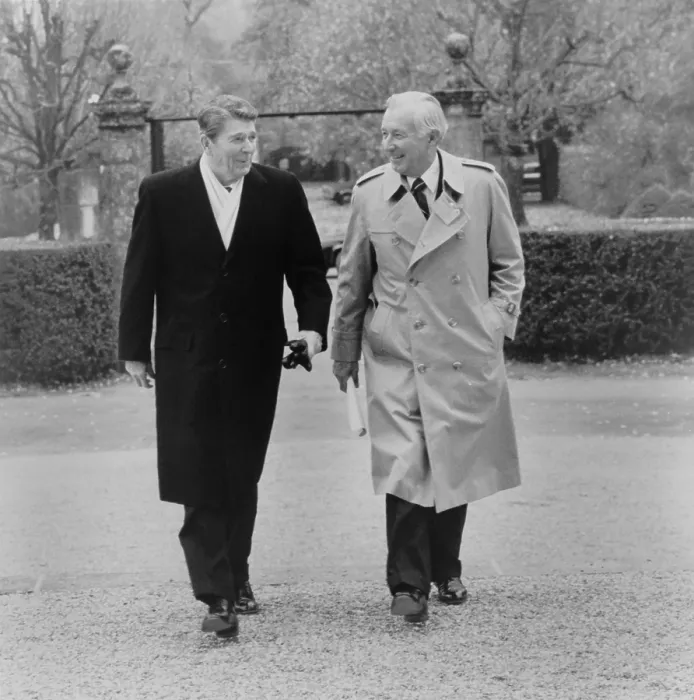 Framed Print : President Ronald Reagan and Donald Regan, White House Chief of Staff, Nov. 1985. They were in Geneva, Switzerland, during a summit meeting with Soviet leader Mikhail Gorbachev Framed Print : President Ronald Reagan and Donald Regan, White House Chief of Staff, Nov. 1985. They were in Geneva, Switzerland, during a summit meeting with Soviet leader Mikhail Gorbachev