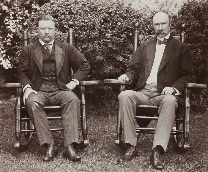 Framed Print : President Theodore Roosevelt and his 1904 running mate, Senator Charles Fairbanks