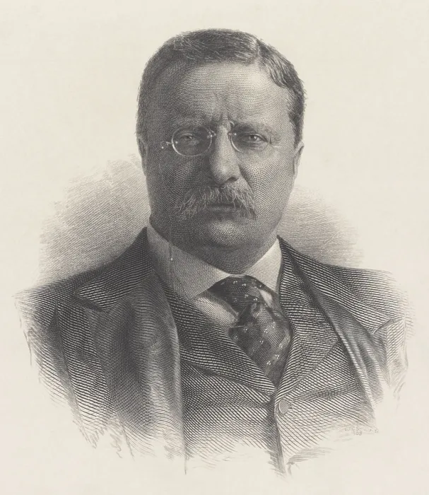 Framed Print : President Theodore Roosevelt, 1945 engraving by the Treasury Dept. from a 1908 portrait (BSLOC_2017_6_45) Framed Print : President Theodore Roosevelt, 1945 engraving by the Treasury Dept. from a 1908 portrait (BSLOC_2017_6_45)