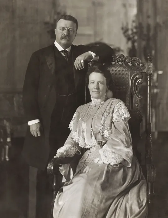 Framed Print : President Theodore Roosevelt and First Lady Edith Carow Roosevelt, 1908