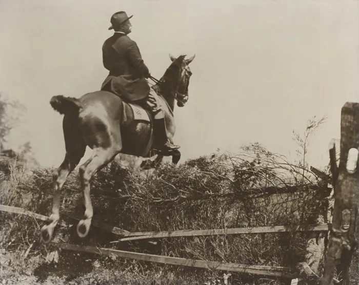 Framed Print : President Theodore Roosevelt jumping on his stallion, Bleistein, Chevy Chase Club, 1902 Framed Print : President Theodore Roosevelt jumping on his stallion, Bleistein, Chevy Chase Club, 1902