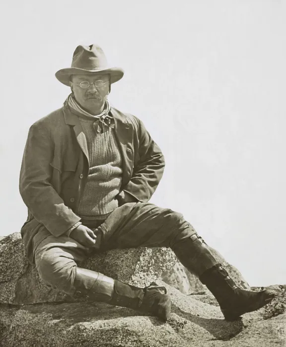 Framed Print : President Theodore Roosevelt sitting on large stone, Glacier Point at Yosemite, May 17, 1903 Framed Print : President Theodore Roosevelt sitting on large stone, Glacier Point at Yosemite, May 17, 1903
